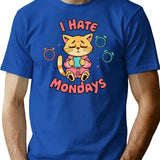 I Hate Mondays T-Shirt for Men & Women, T-Shirts Graphic Tee - Blue