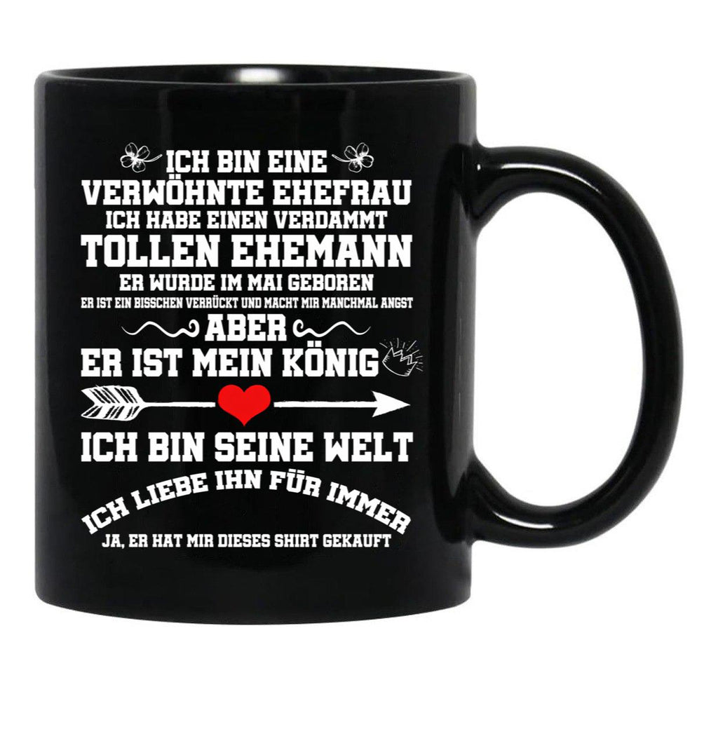 I Have A Damn Great Husband In May Black Gift Coffee Mug - Black
