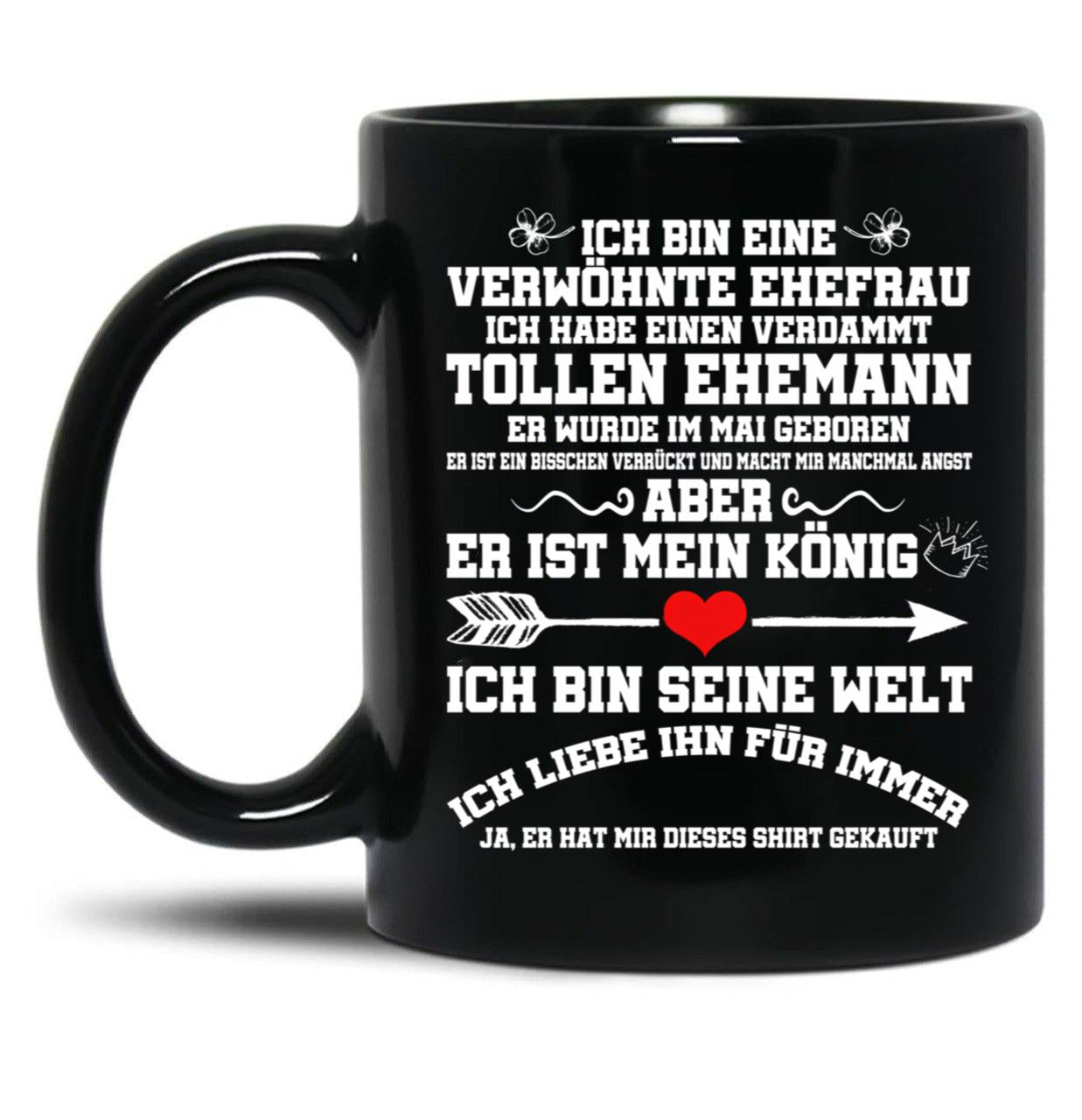 I Have A Damn Great Husband In May Black Gift Coffee Mug