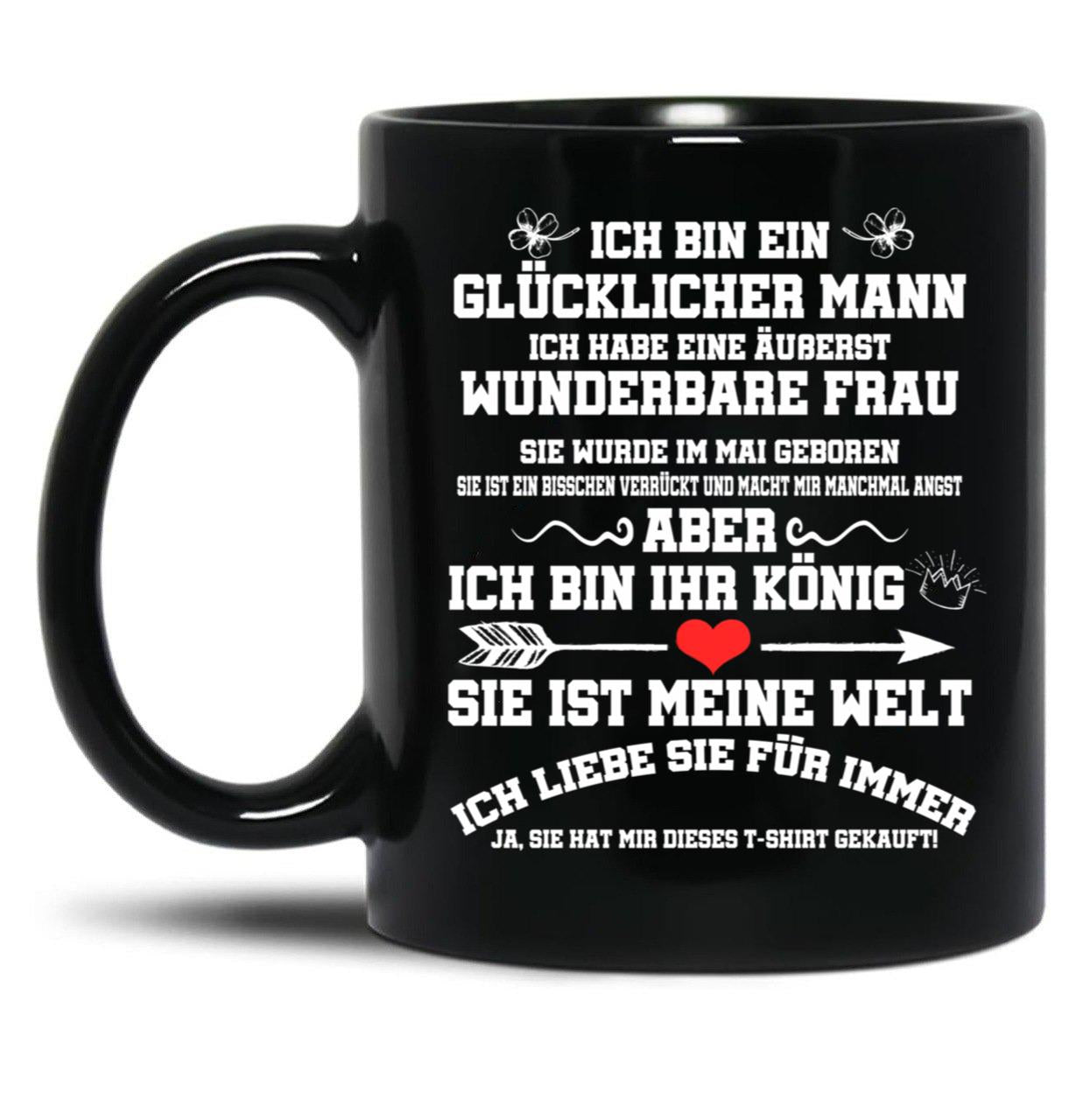 I Have An Extremely Wonderful Wife Gift Black Coffee Mug, Gift Coffee Mug