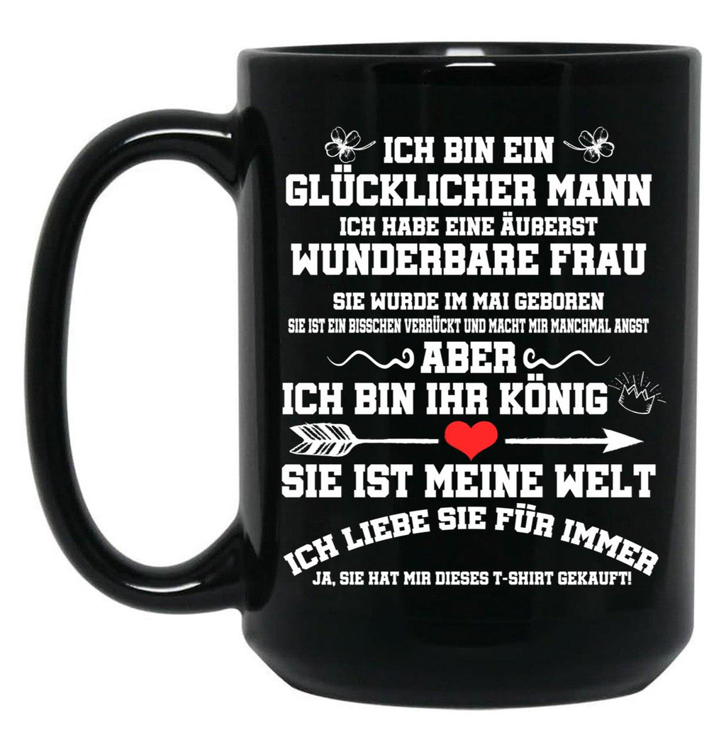 I Have An Extremely Wonderful Wife Gift Black Coffee Mug, Gift Coffee Mug