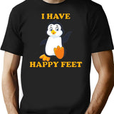 I Have Happy Feet Premium Heavyweight Cotton T-Shirt - Black