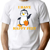 I Have Happy Feet Premium Heavyweight Cotton T-Shirt - White