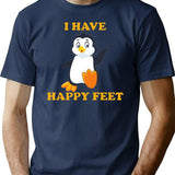 I Have Happy Feet Premium Heavyweight Cotton T-Shirt - Navy