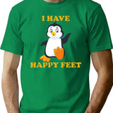 I Have Happy Feet Premium Heavyweight Cotton T-Shirt - Green