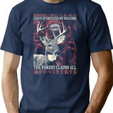 I Have Overstayed My Welcome Deer T-Shirt for Men & Women, T-Shirts Graphic Tee - Navy