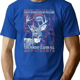 I Have Overstayed My Welcome Deer T-Shirt for Men & Women, T-Shirts Graphic Tee - Blue