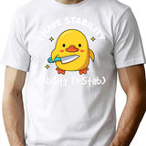 I Have Stability Ability To Stab Funny Sarcastic Humor T-Shirt for Men & Women, T-Shirts Graphic Tee - White