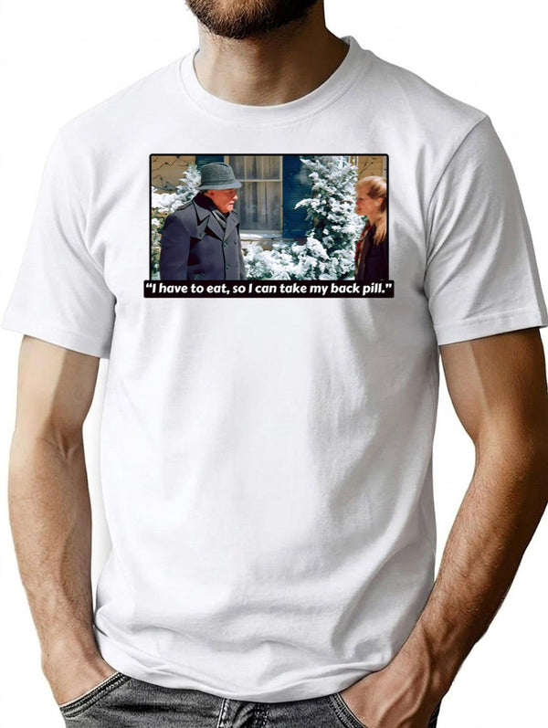 I Have To Eat So I Can Take My Back Pill Christmas Vacation Premium Heavyweight Cotton T-Shirt - White