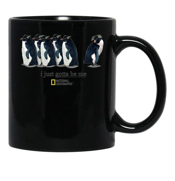 I Just Gotta Be Me Penguin Black Coffee Mug, Gift Coffee Mug - Black