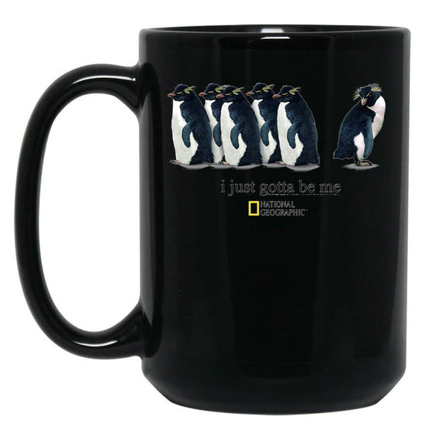 I Just Gotta Be Me Penguin Black Coffee Mug, Gift Coffee Mug - Black