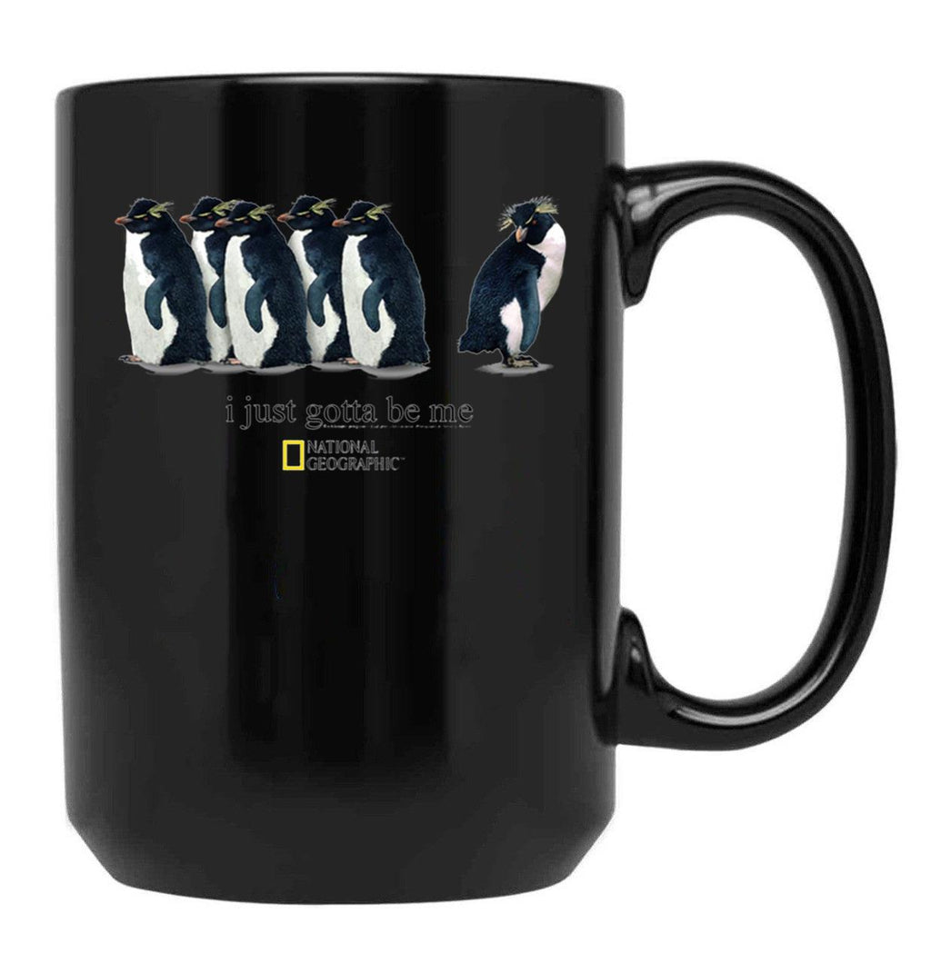 I Just Gotta Be Me Penguin Black Coffee Mug, Gift Coffee Mug