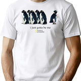 I Just Gotta Be Me Penguin Premium Heavyweight Cotton T-Shirt - White