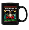 I Just Want To Hug My Boxer Dog Black Coffee Mug - Black