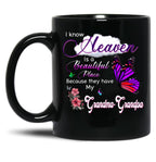 I Know Heaven Is A Beautiful Place They Have My Grandma Grandpa Black Gift Coffee Mug
