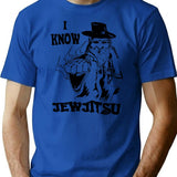 I Know Jew Jitsu Funny Gift Jews Rabbi Premium Heavyweight Cotton T-Shirt - Blue