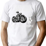 I Like Motorcycles And Dogs And Maybe 3 People Shirt1 T-Shirt for Men & Women, T-Shirts Graphic Tee - White