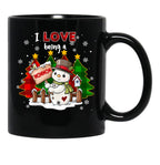 I Love Being A Grandma Christmas Black Coffee Mug - Black