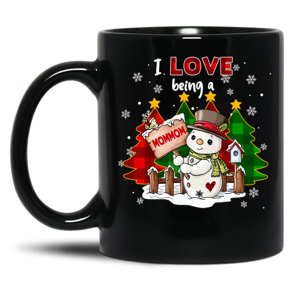 I Love Being A Grandma Christmas Black Gift Coffee Mug