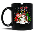 I Love Being A Grandma Christmas Black Coffee Mug