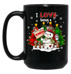 I Love Being A Grandma Christmas Black Gift Coffee Mug