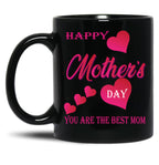 I Love Mom - Mother'S Day Black Gift Coffee Mug