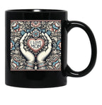 I Love Mom Mothers Day Gift Black Gift Coffee Mug - Black