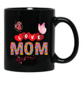 I Love Mom Design Black Gift Coffee Mug - Black