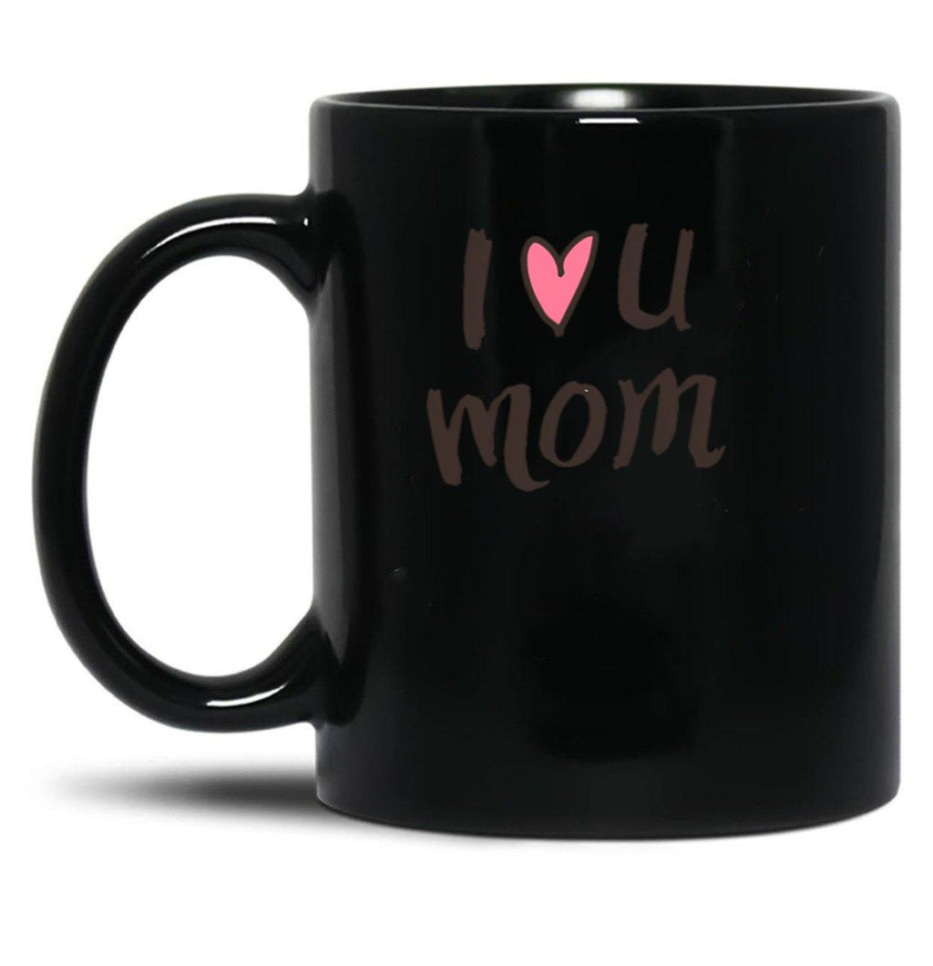 I Love Mom Black Gift Coffee Mug
