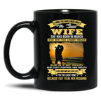 I Love My Crazy Spoiled Wife She Was Born In March Black Coffee Mug