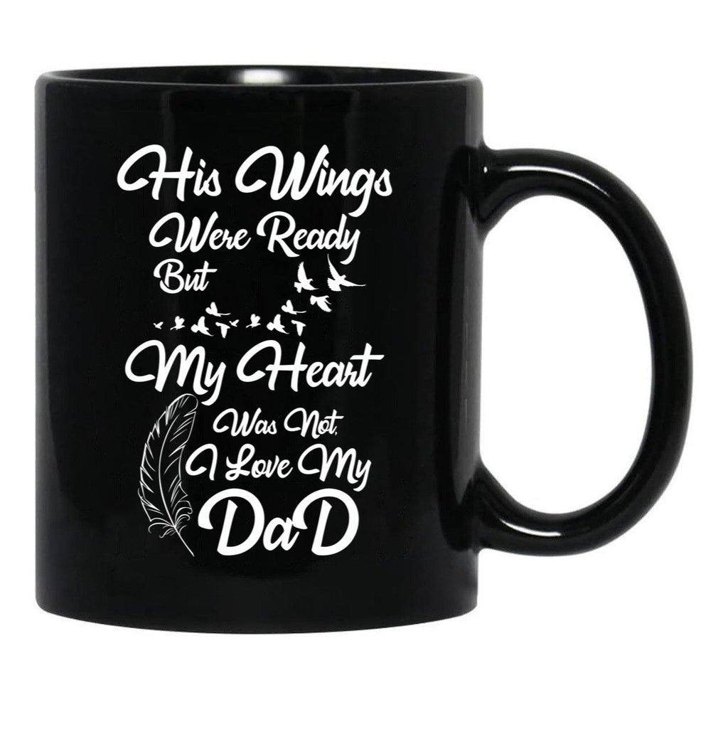I Love My Dad Black Coffee Mug - Black