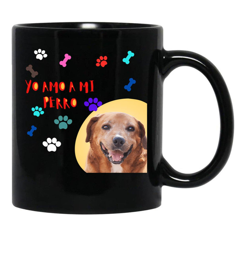 I Love My Dog Black Gift Coffee Mug - Black