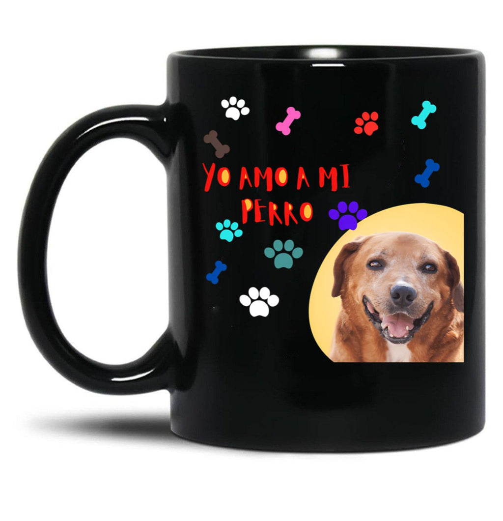 I Love My Dog Black Gift Coffee Mug