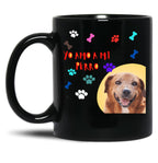 I Love My Dog Black Coffee Mug