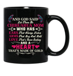 I Love My Dogs Chihuahua Mom Black Gift Coffee Mug - Black