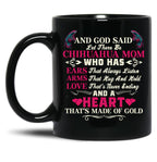 I Love My Dogs Chihuahua Mom Black Coffee Mug
