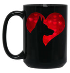 I Love My German Shepherd Dog Valentine'S Day Black Coffee Mug