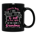 I Love My Grandchild Notebook For Grandmother Black Coffee Mug - Black