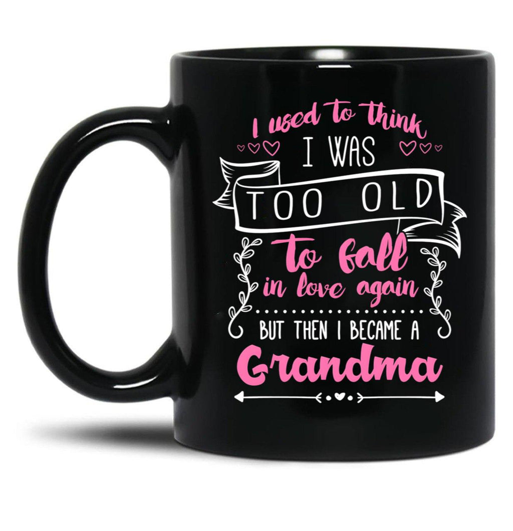 I Love My Grandchild Notebook For Grandmother Black Coffee Mug