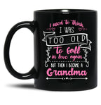 I Love My Grandchild Notebook For Grandmother Black Coffee Mug