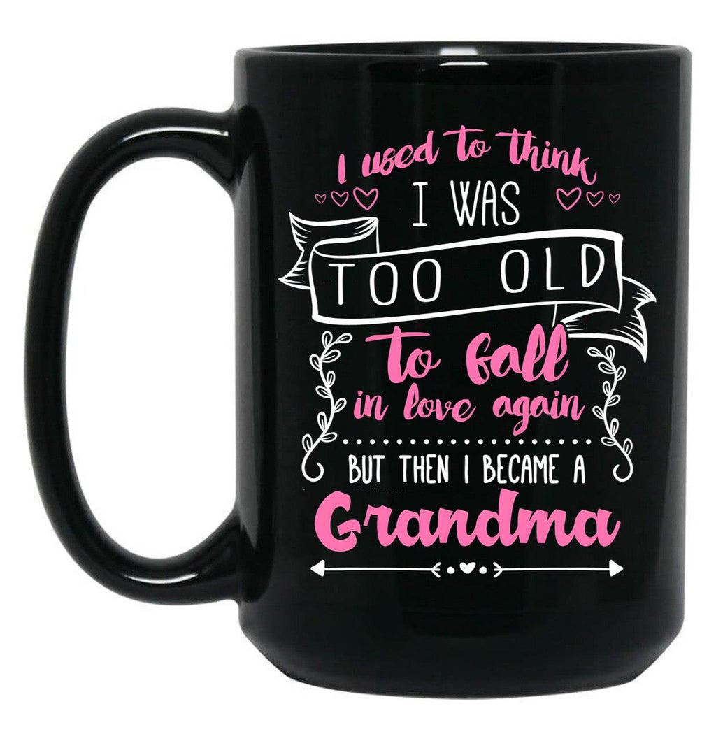 I Love My Grandchild Notebook For Grandmother Black Coffee Mug