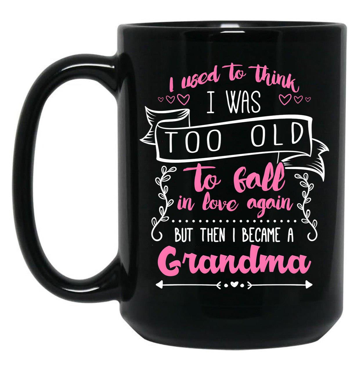 I Love My Grandchild Notebook For Grandmother Black Coffee Mug