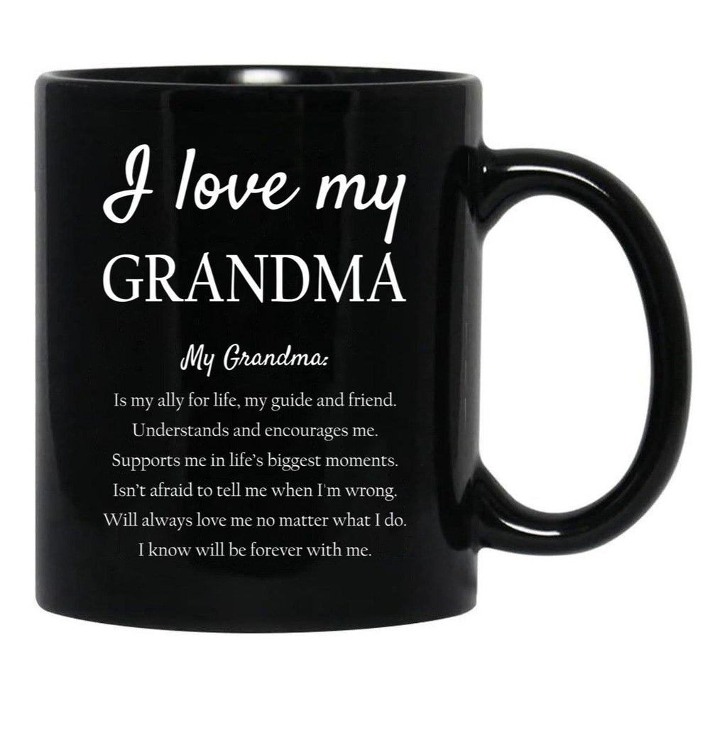 I Love My Grandma Black Coffee Mug - Black