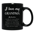 I Love My Grandma Black Coffee Mug - Black