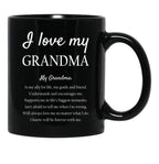 I Love My Grandma Black Coffee Mug - Black