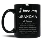 I Love My Grandma Black Coffee Mug