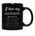 I Love My Grandparents Black Coffee Mug - Black
