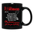 I Love My Husband Mug Black Coffee Mug - Black