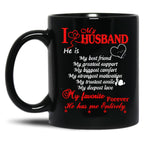 I Love My Husband Mug Black Coffee Mug