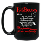 I Love My Husband Mug Black Coffee Mug